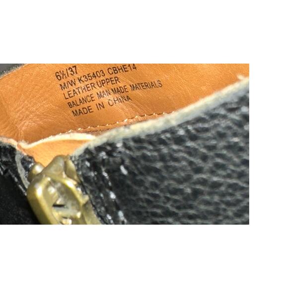 Kork-Ease Women's Black Leather Wedge Booties US Size 6.5 M Zip Up - Picture 6 of 7